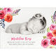 Watercolor Corner Roses Photo Birth Announcements Image 3 of 3